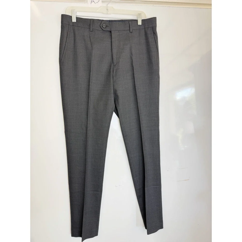 Original Penguin by Munsingwear Dress Pants Mens 33X32 Gray Wool Blend